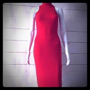 Sleevless highneck bodycon dress